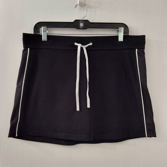NEW Tek Gear Cotton Stretch Black Tennis Workout Skort - Women's Large - Picture 2 of 5